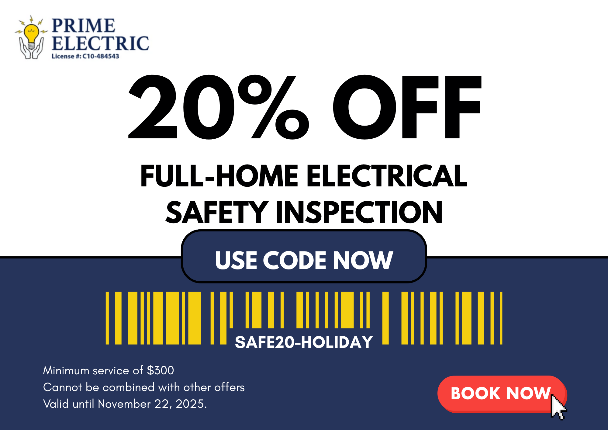 Prime Electric Safety Inspection Discount