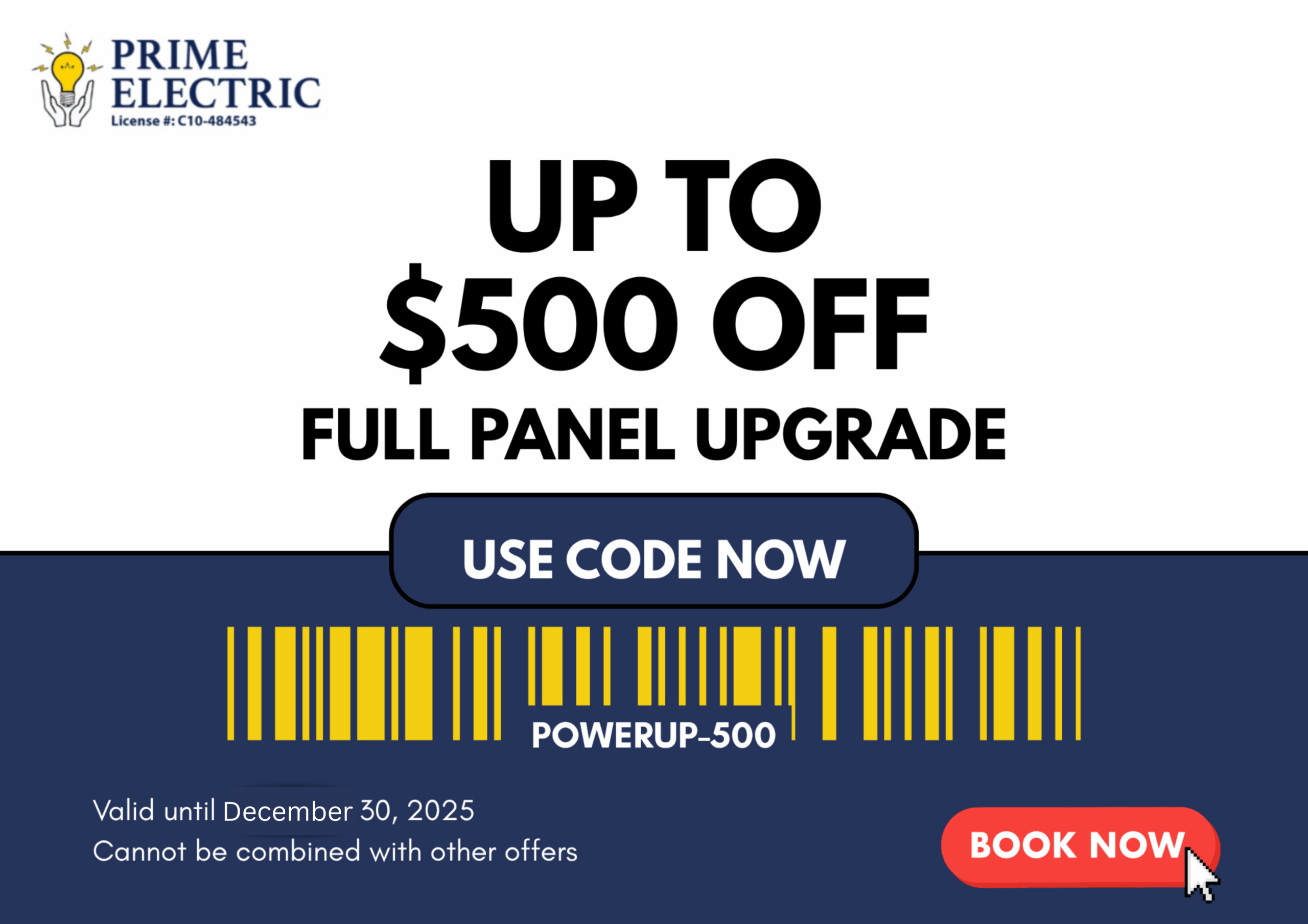 Prime Electric Panel Upgrade discount
