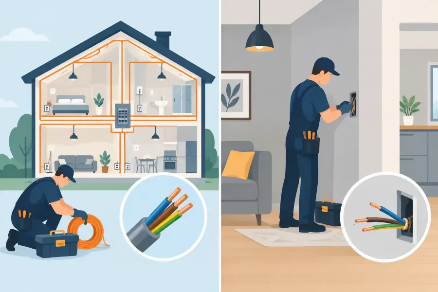 Electrical Rewiring Versus Partial Rewiring